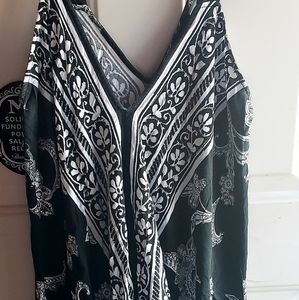 Denim 24/7 Maxi Sundress. Size 22/24 1X. Black & White